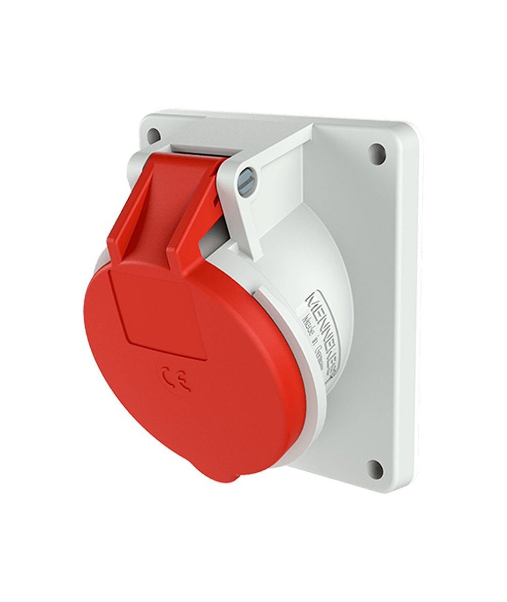 TOMA EMPOTRABLE 32AMP 3P+N+T 415V ROJO 6H IP44 MENNEKES