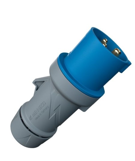 ENCHUFE 16AMP 2P+T 250V AZUL 6H IP44 MENNEKES