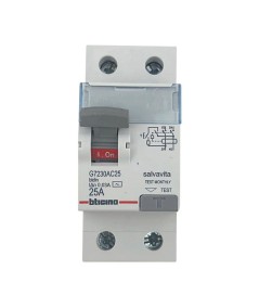 Interruptor Diferencial 2x25A 230VAC 30MA G7230AC25 BTICINO SALVAVITA